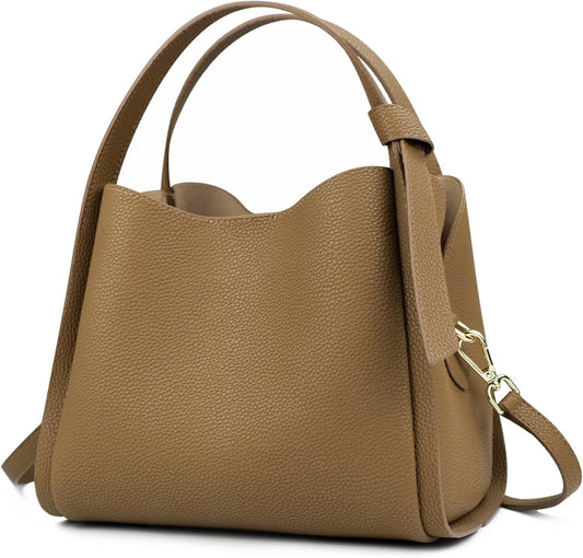 ハンドバッグ レディース 高級本革 ショルダーバッグ レザーバッグ フォーマルバッグ 肩掛け 斜め掛け シルクスカーフ付き カバン 超軽量 592g 自立性 おしゃれ 可愛い お洒落 高見え 仕事用 ビジネス 通勤通学 デート