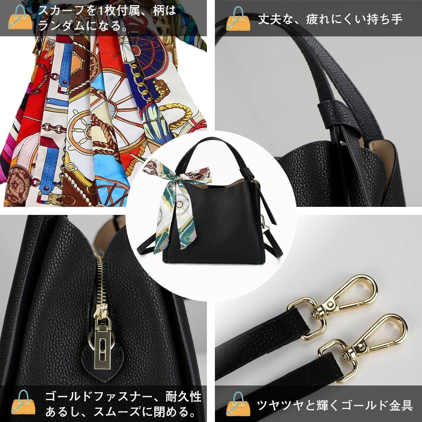 ハンドバッグ レディース 高級本革 ショルダーバッグ レザーバッグ フォーマルバッグ 肩掛け 斜め掛け シルクスカーフ付き カバン 超軽量 592g 自立性 おしゃれ 可愛い お洒落 高見え 仕事用 ビジネス 通勤通学 デート